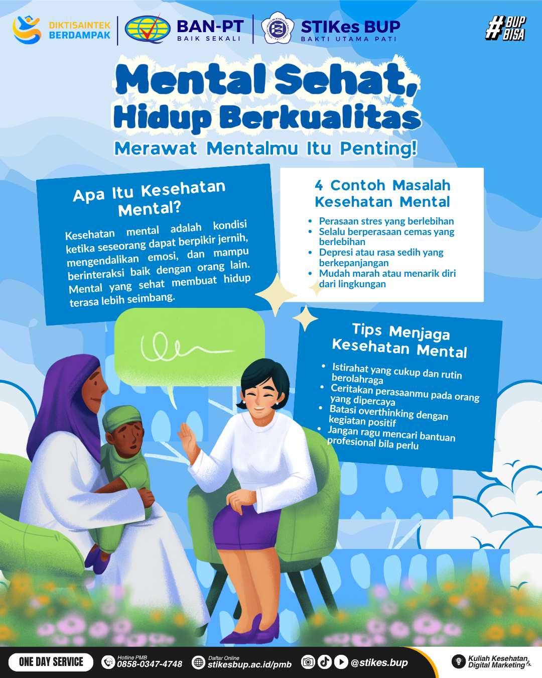 Poster Kesehatan - Mental Sehat Hidup Berkulitas